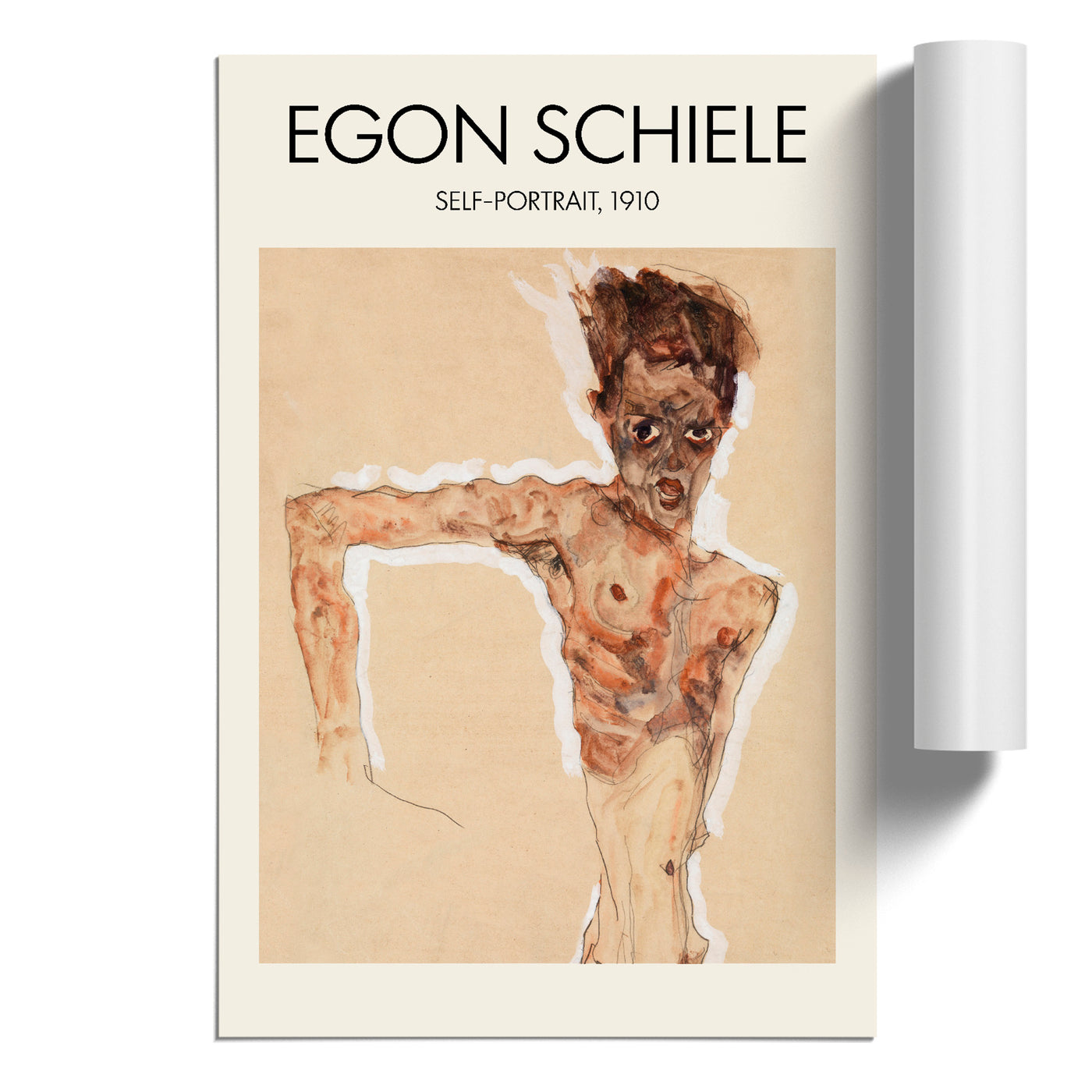 Self Portrait Print By Egon Schiele