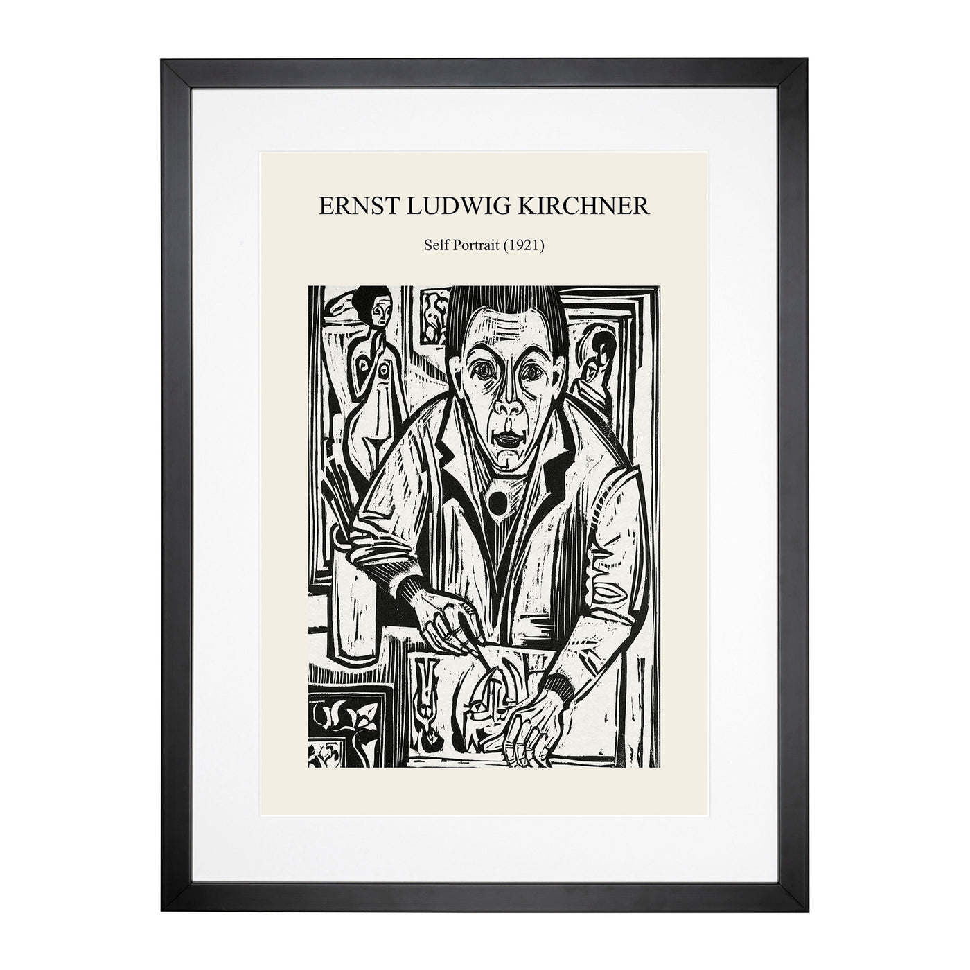 Self Portrait Print By Ernst Ludwig Kirchner Framed Print Main Image