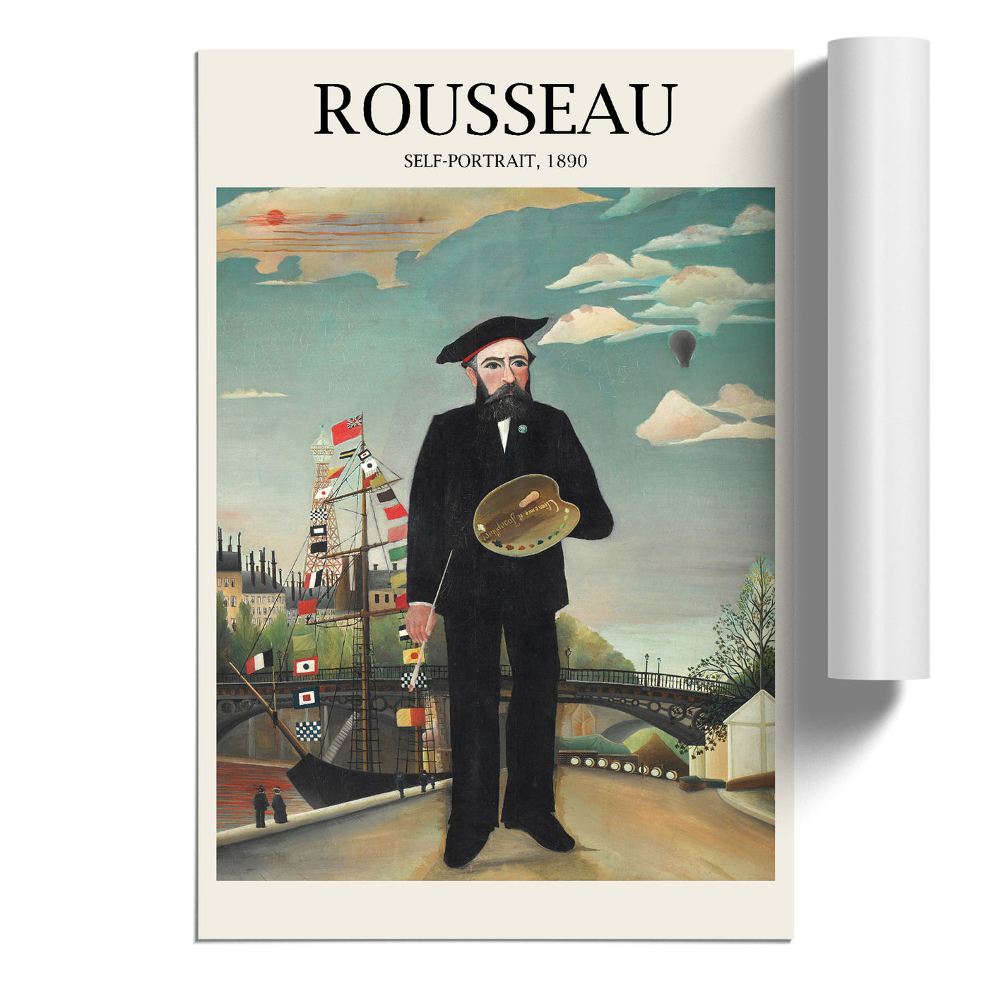 Self Portrait Print By Henri Rousseau