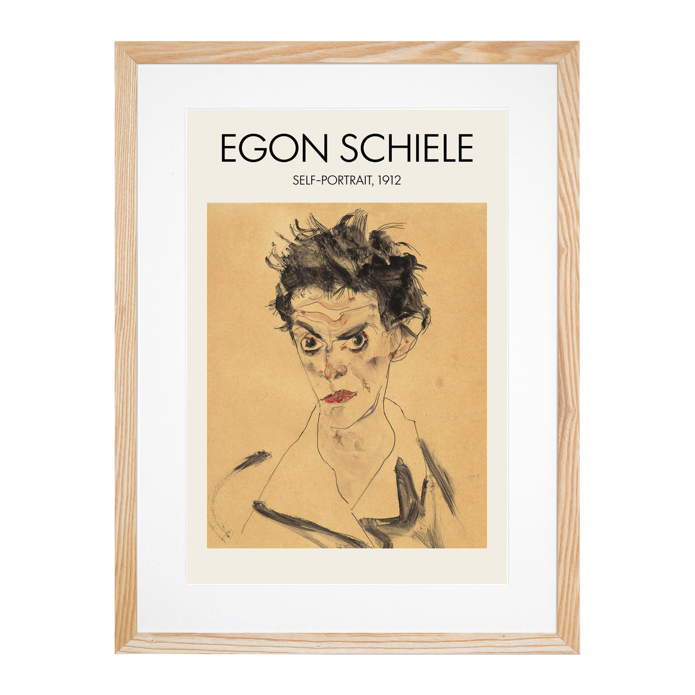 Self Portrait Vol.1 Print By Egon Schiele