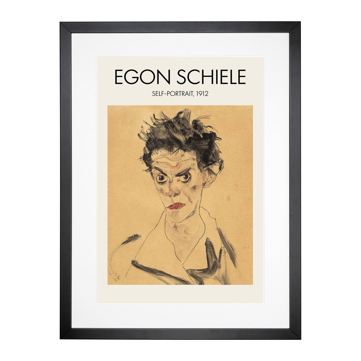 Self Portrait Vol.1 Print By Egon Schiele Framed Print Main Image