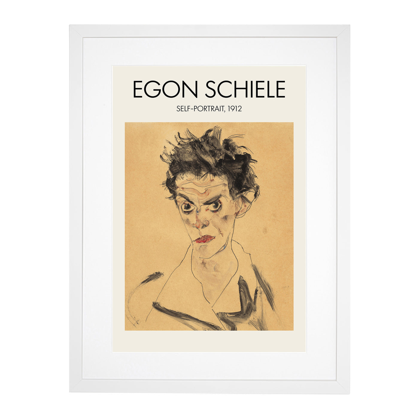 Self Portrait Vol.1 Print By Egon Schiele