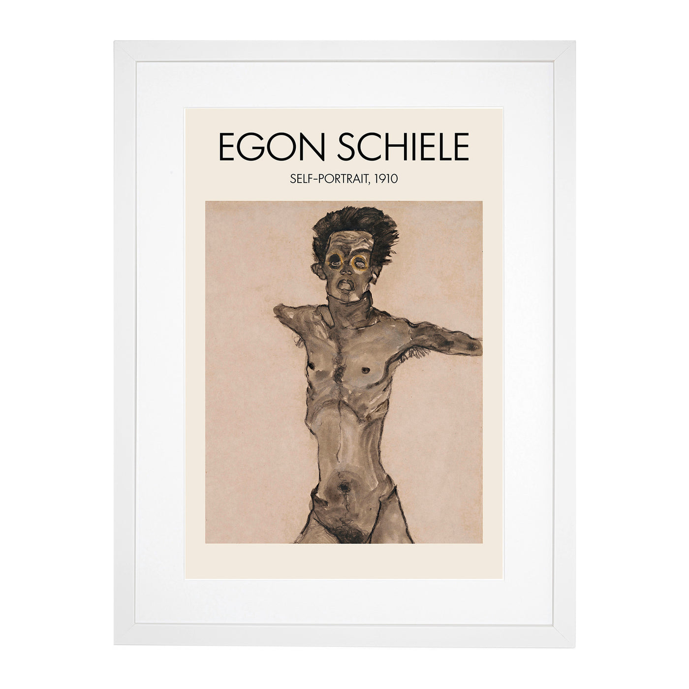 Self Portrait Vol.9 Print By Egon Schiele