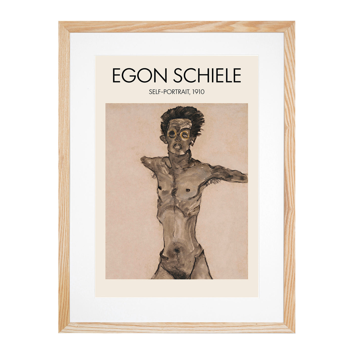 Self Portrait Vol.9 Print By Egon Schiele