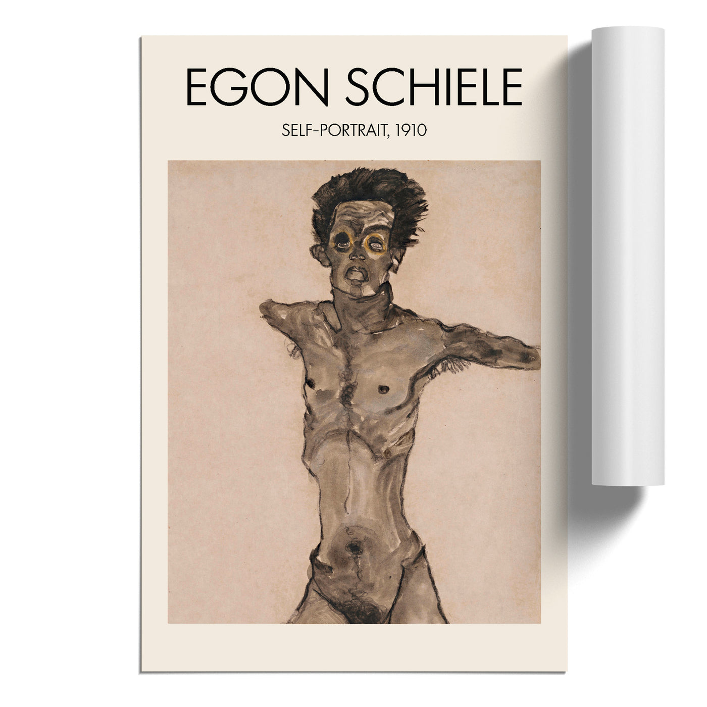 Self Portrait Vol.9 Print By Egon Schiele