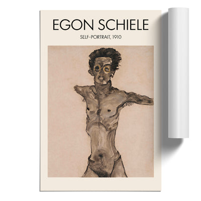 Self Portrait Vol.9 Print By Egon Schiele