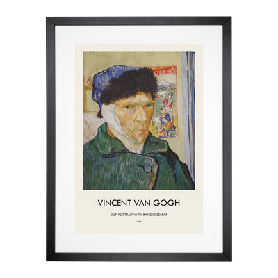 Self Portrait With Bandage Print By Vincent Van Gogh Framed Print Main Image