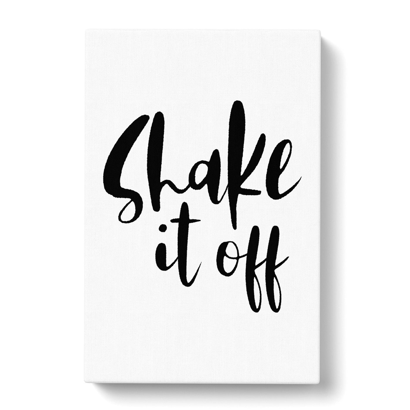 Shake It Off Typography Canvas Print Main Image