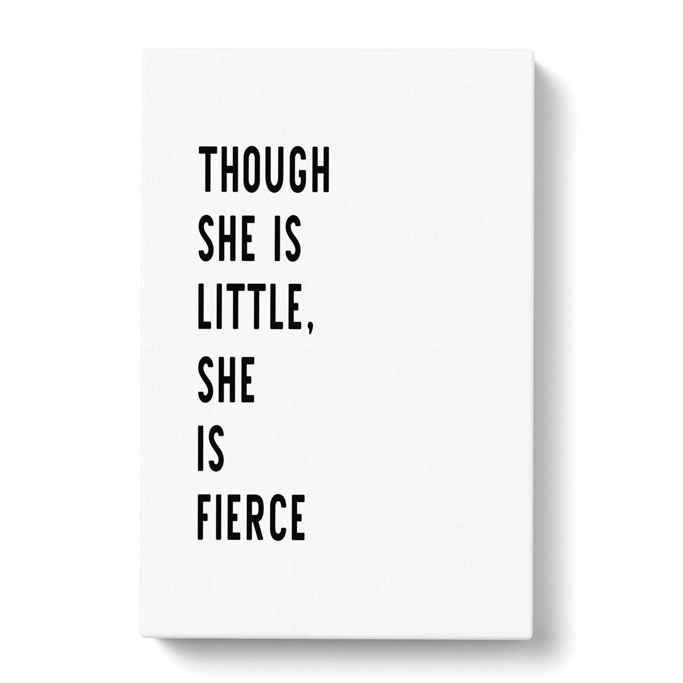 She Is Fierce Typography Canvas Print Main Image