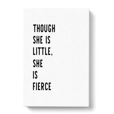 She Is Fierce Typography Canvas Print Main Image