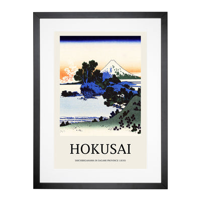 Shichiri Beach Print By Katsushika Hokusai Framed Print Main Image