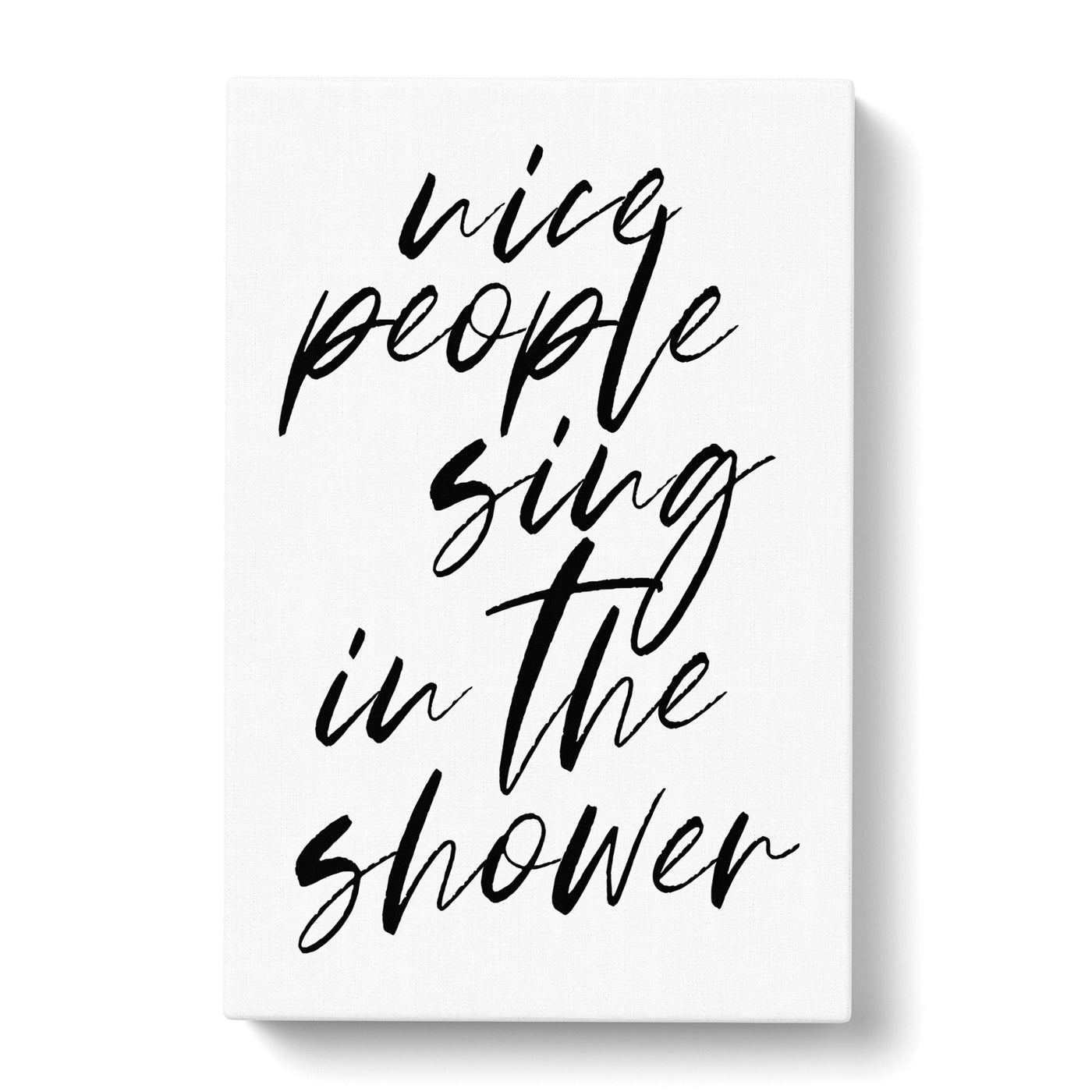 Sing In The Shower Typography Canvas Print Main Image