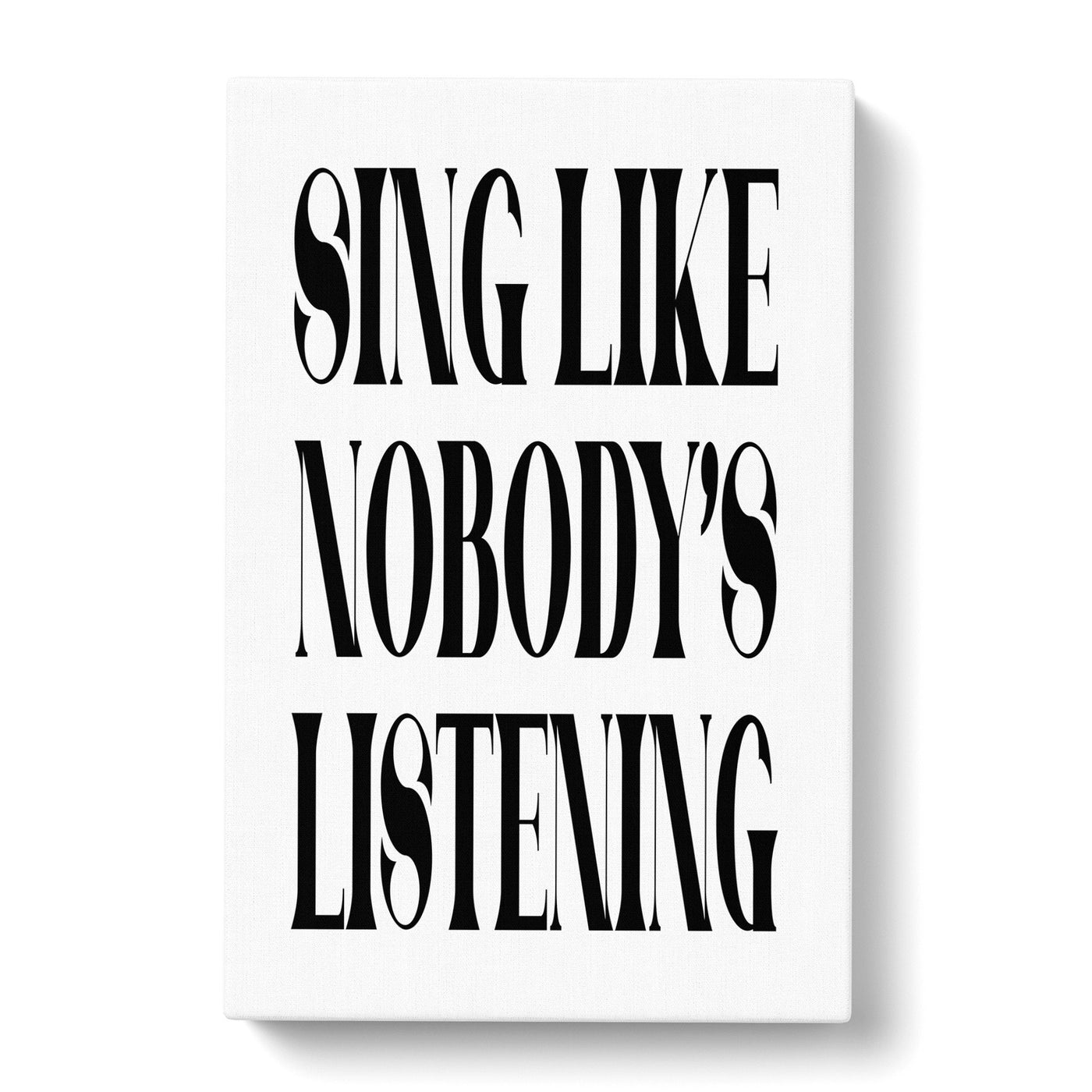 Sing Typography Canvas Print Main Image