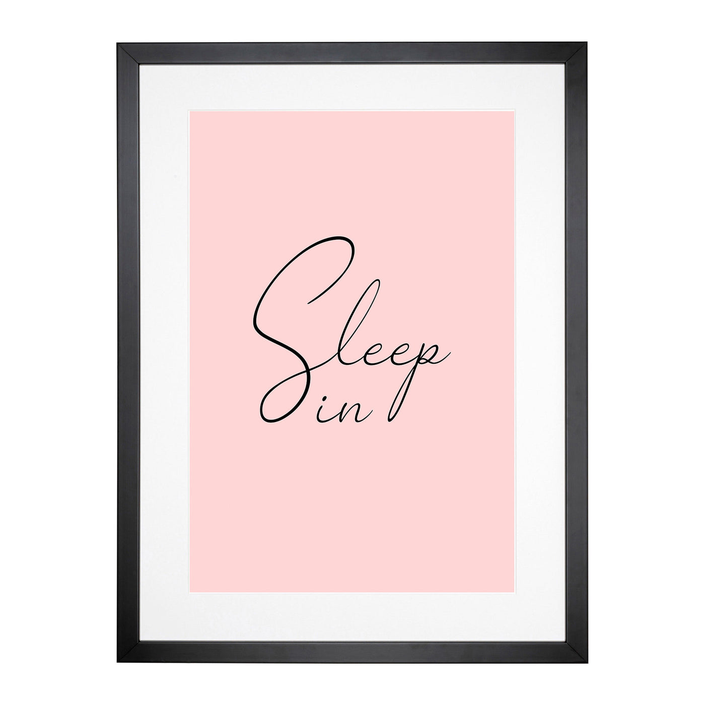 Sleep In Typography Framed Print Main Image