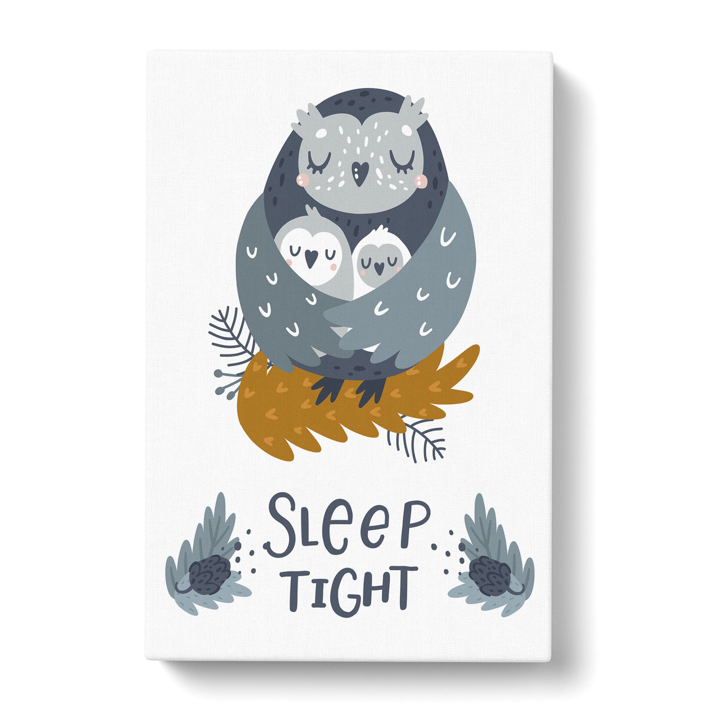 Sleep Tight Owl Typography Canvas Print Main Image