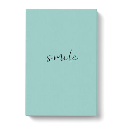 Smile V2 Typography Canvas Print Main Image