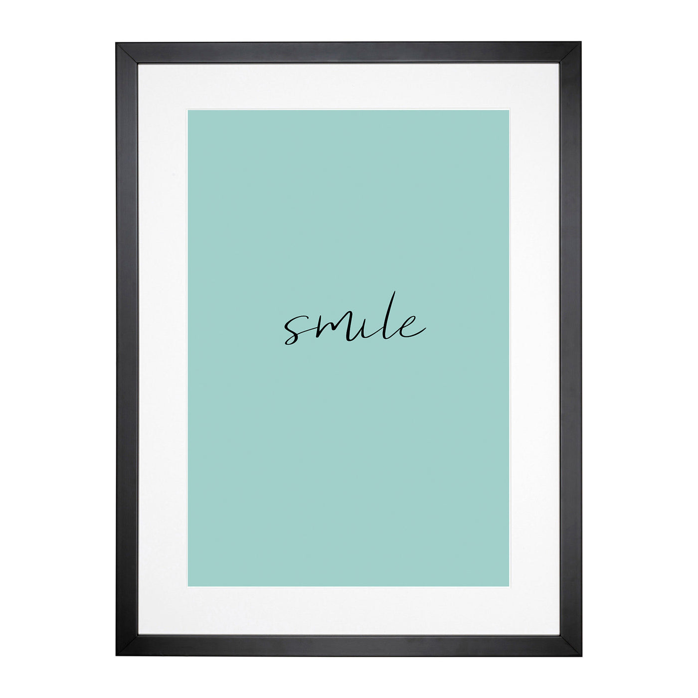 Smile V2 Typography Framed Print Main Image