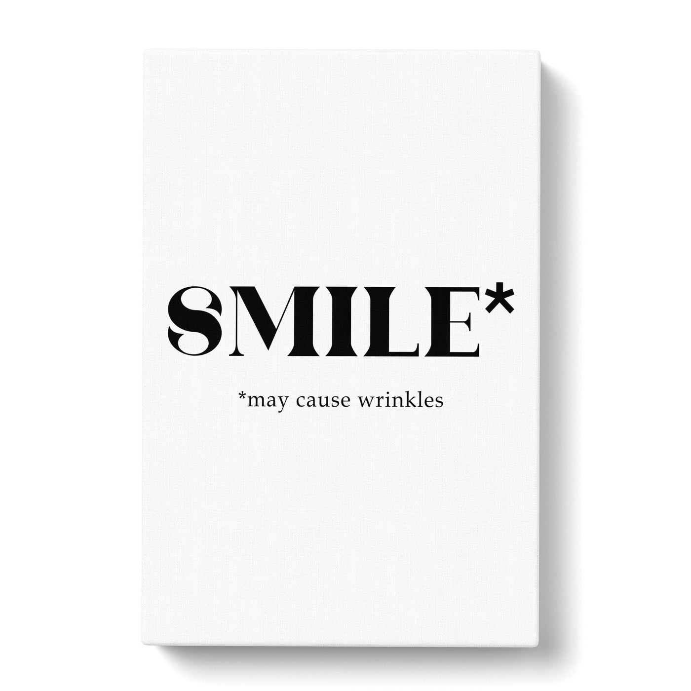 Smile Typography Canvas Print Main Image