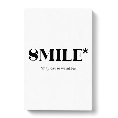 Smile Typography Canvas Print Main Image