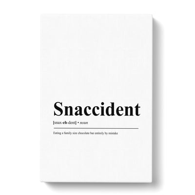 Snaccident Typography Canvas Print Main Image
