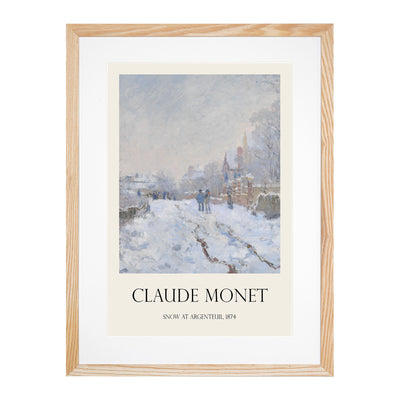 Snow At Argenteuil Print By Claude Monet