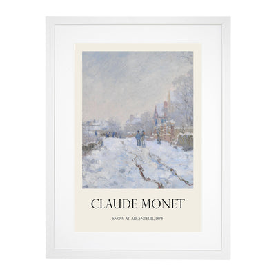 Snow At Argenteuil Print By Claude Monet