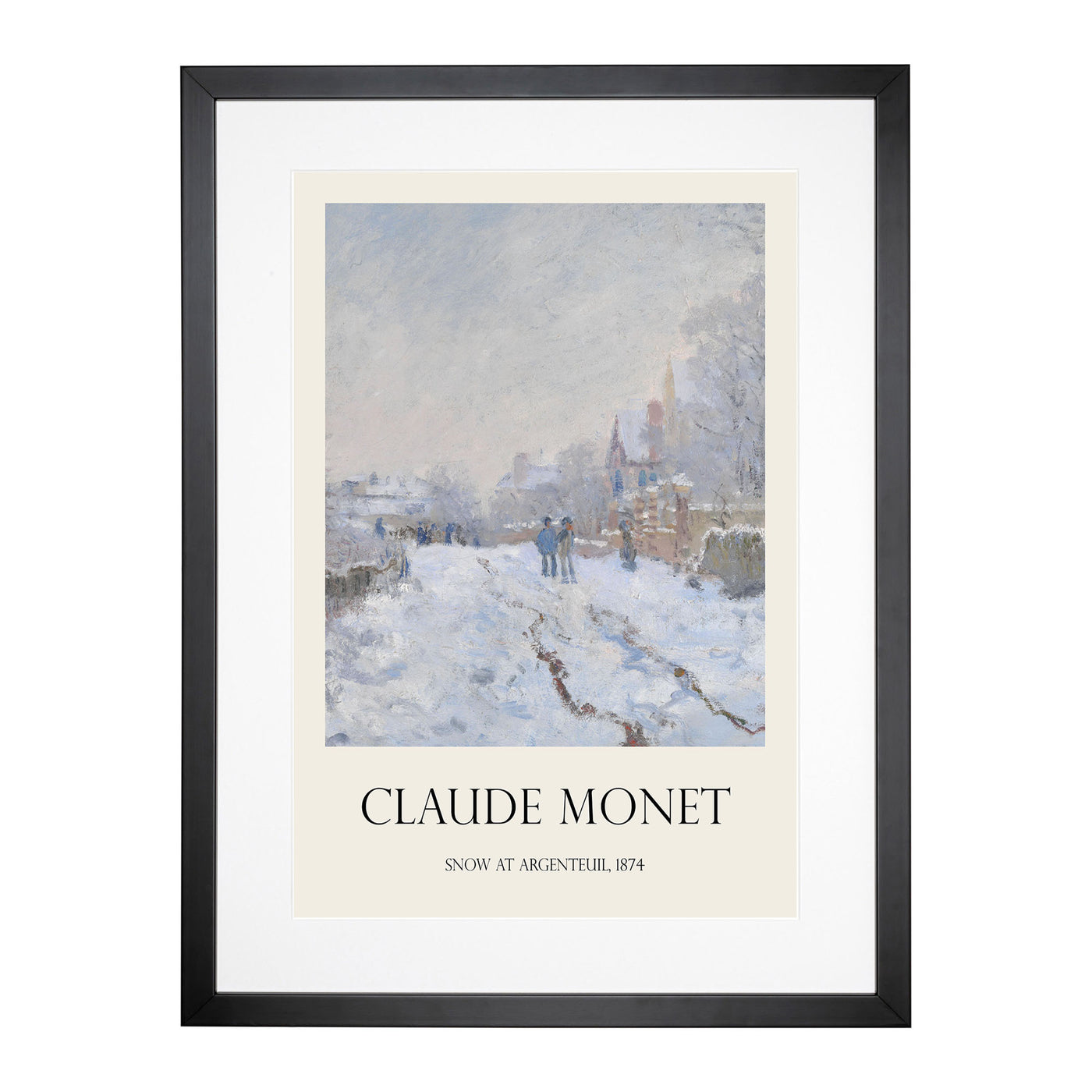 Snow At Argenteuil Print By Claude Monet Framed Print Main Image