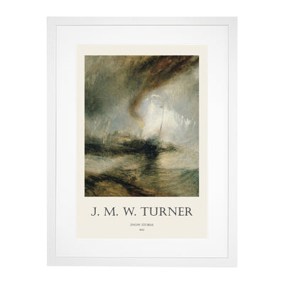 Snow Storm Print By Joseph-Mallord William Turner