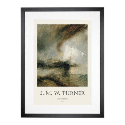 Snow Storm Print By Joseph-Mallord William Turner Framed Print Main Image