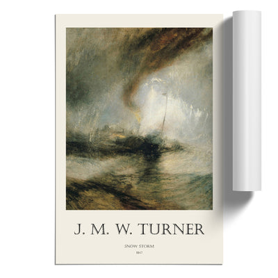 Snow Storm Print By Joseph-Mallord William Turner