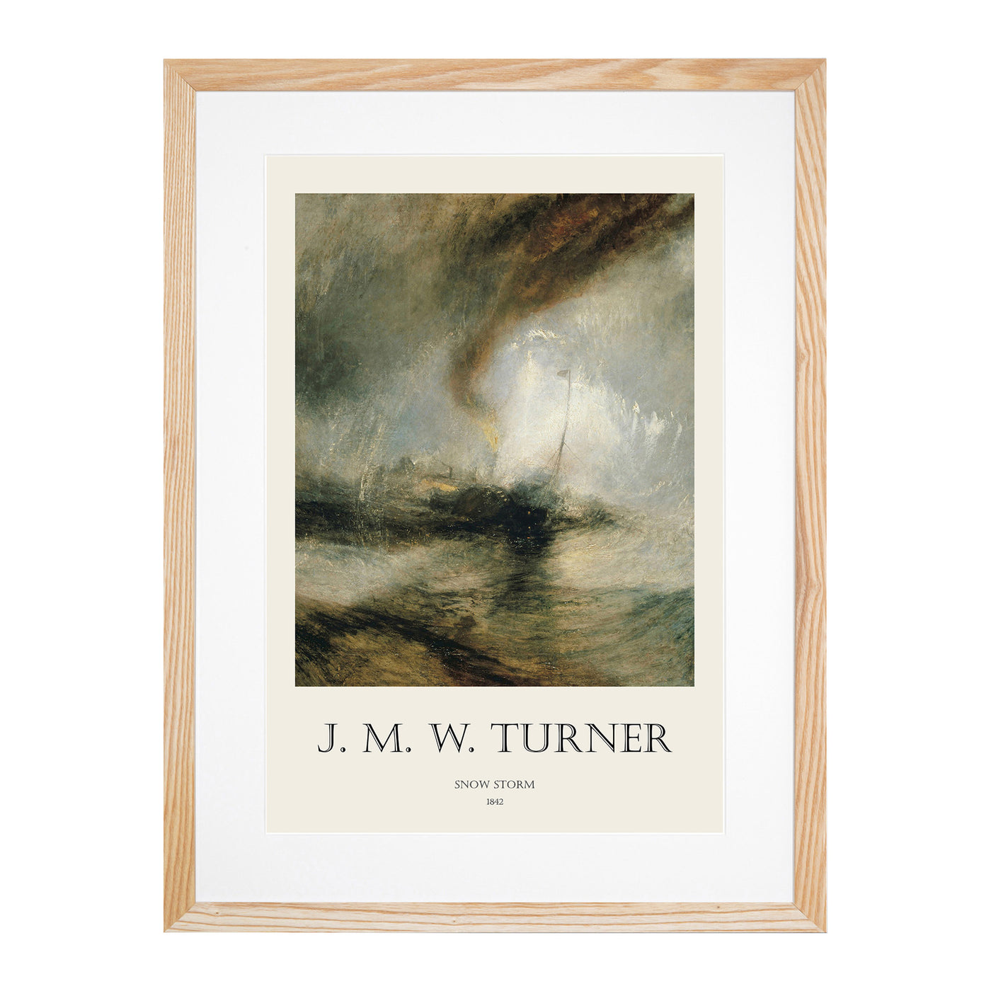 Snow Storm Print By Joseph-Mallord William Turner