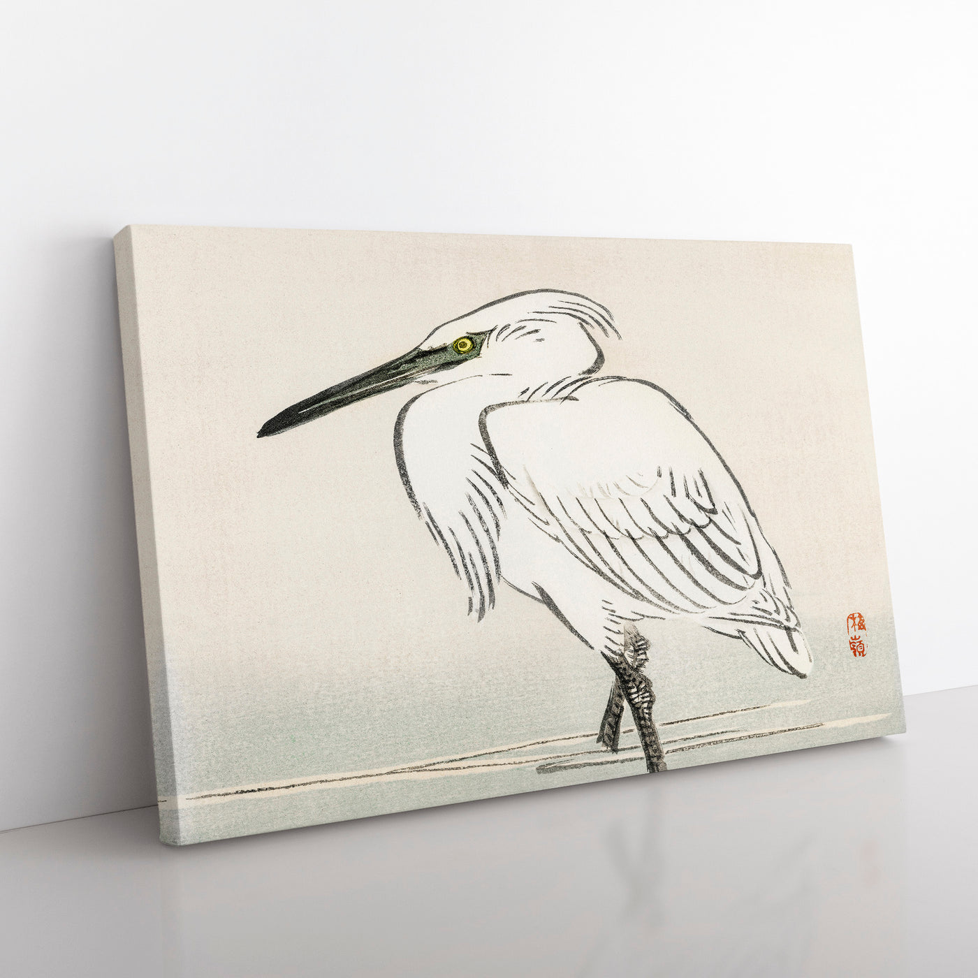 Snowy Egret By Kono Bairei