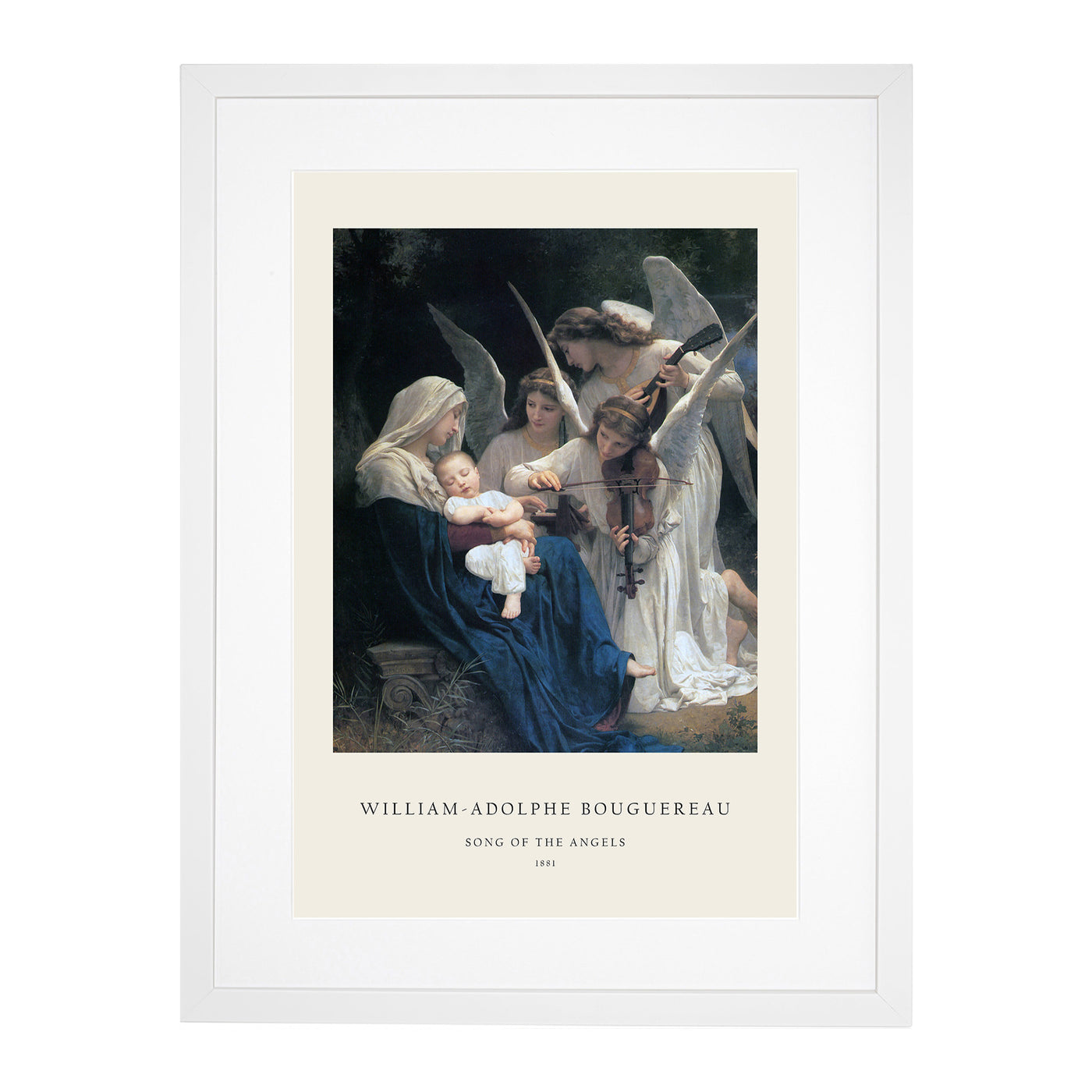 Song Of The Angels Print By William-Adolphe Bouguereau