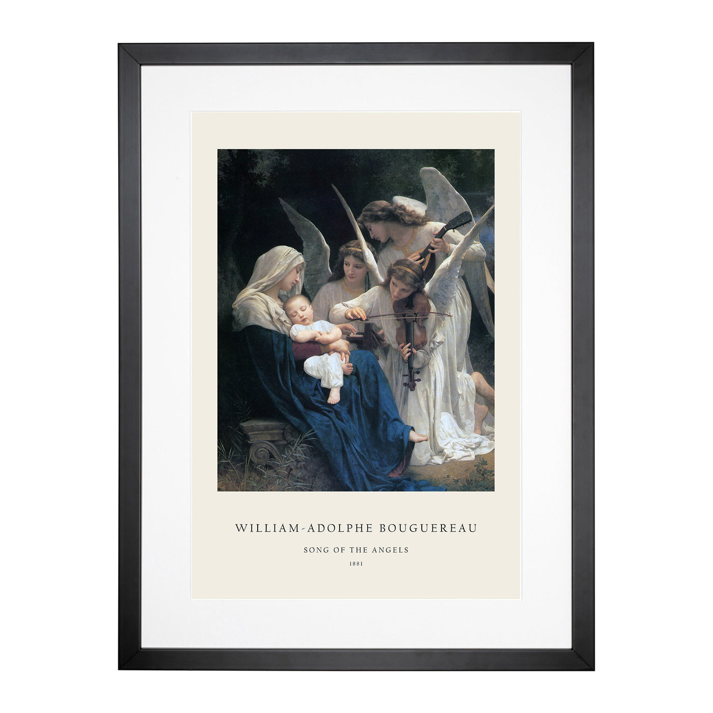 Song Of The Angels Print By William-Adolphe Bouguereau Framed Print Main Image