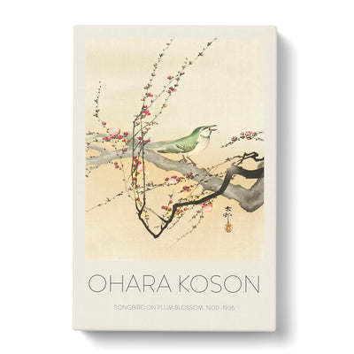 Songbird In A Plum Blossom Tree Print By Ohara Koson Canvas Print Main Image