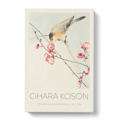 Songbird On A Blossom Branch Print By Ohara Koson Canvas Print Main Image