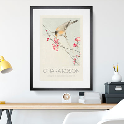 Songbird On A Blossom Branch Print By Ohara Koson