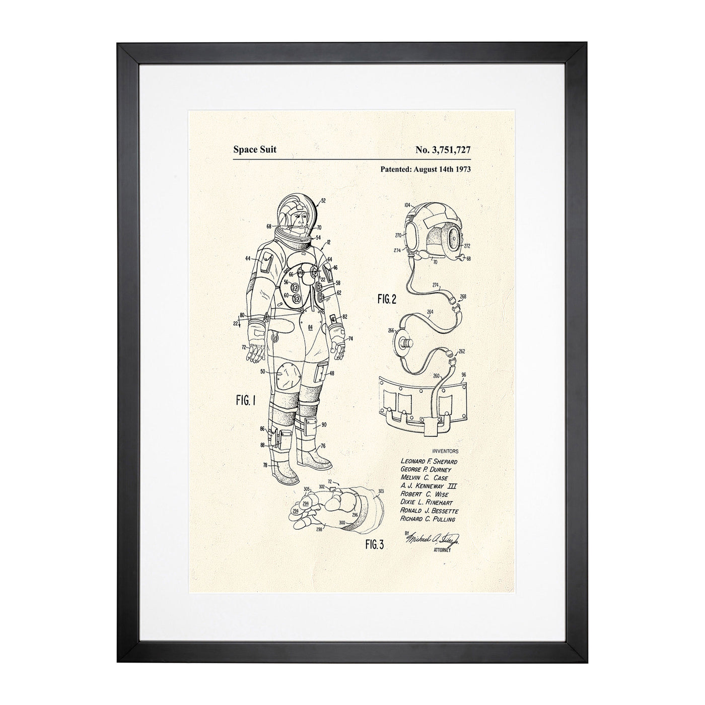 Space Suit Patent Framed Print Main Image