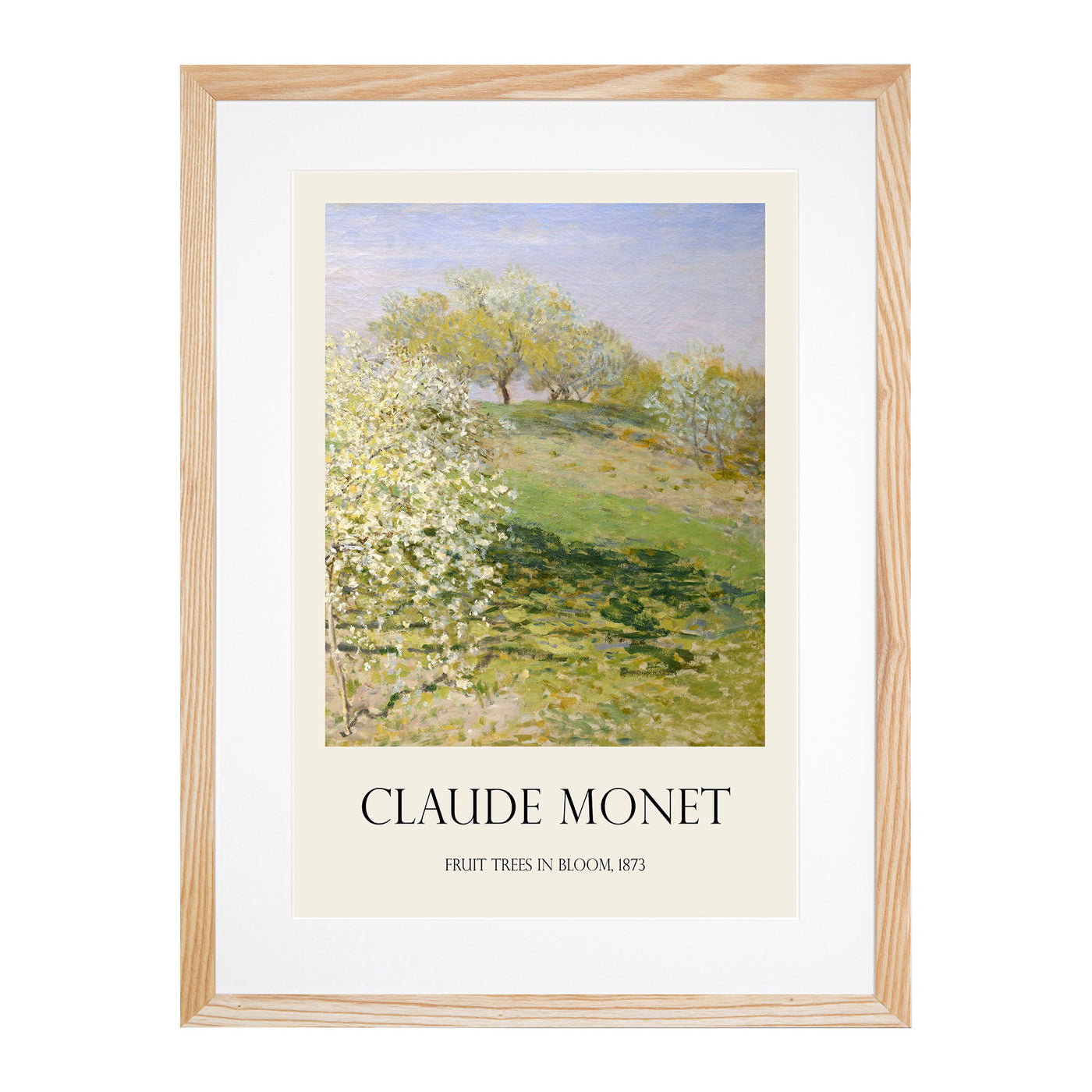 Spring Fruit Trees In Bloom Print By Claude Monet