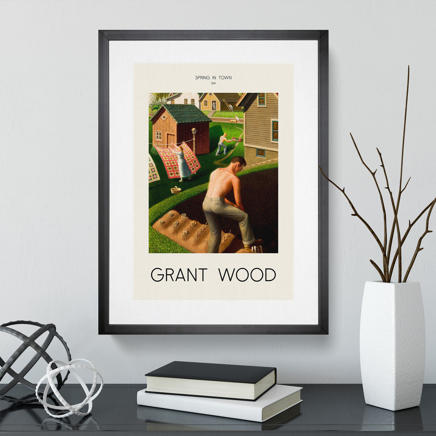 Spring In Town Print By Grant Wood