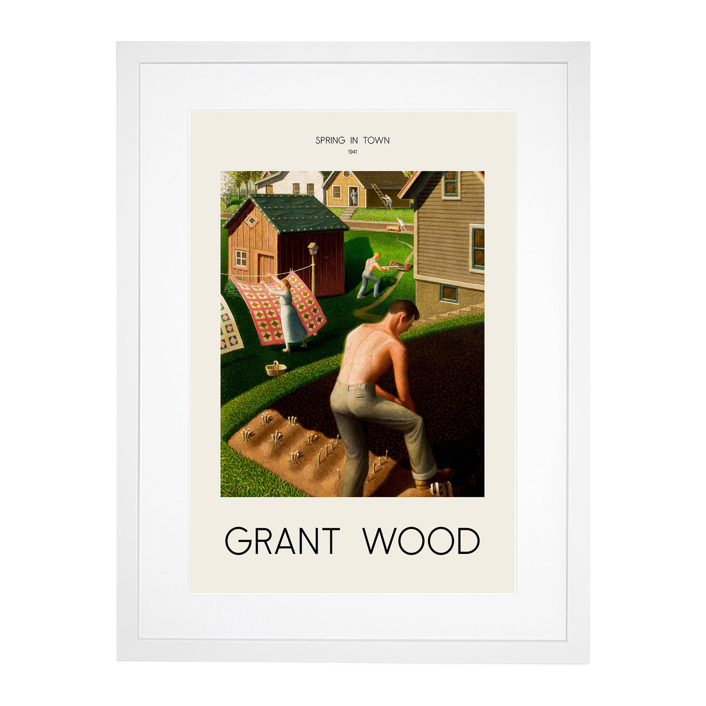 Spring In Town Print By Grant Wood