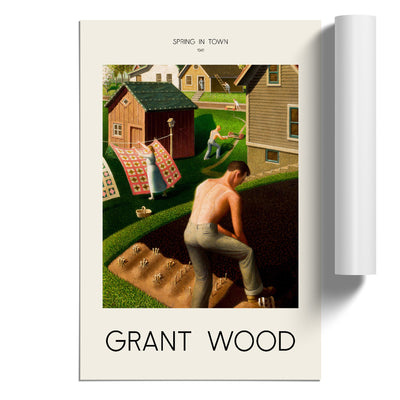 Spring In Town Print By Grant Wood