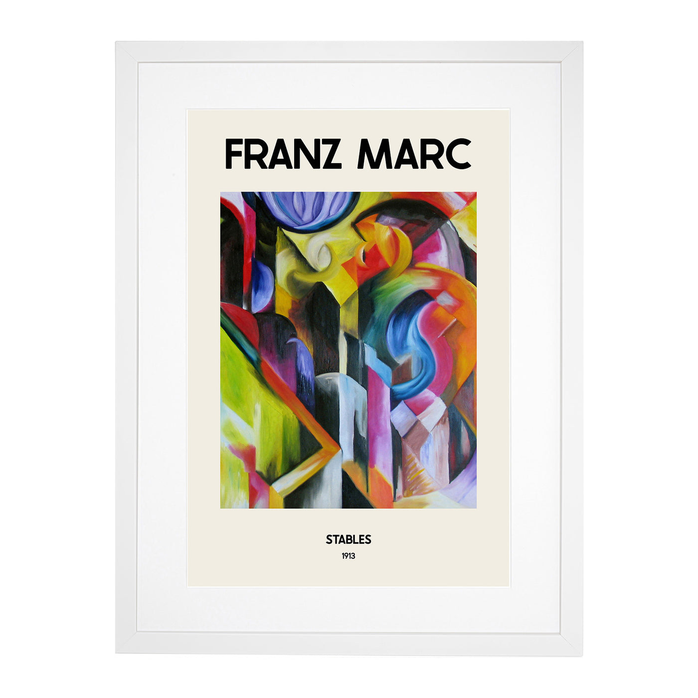 Stables Print By Franz Marc