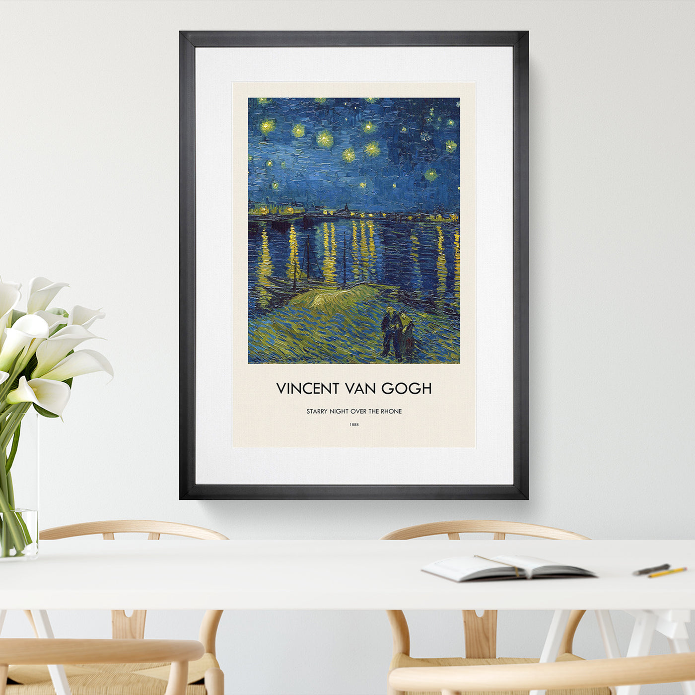 Starry Night Over The Rhone Vol.1 Print By Vincent Van Gogh