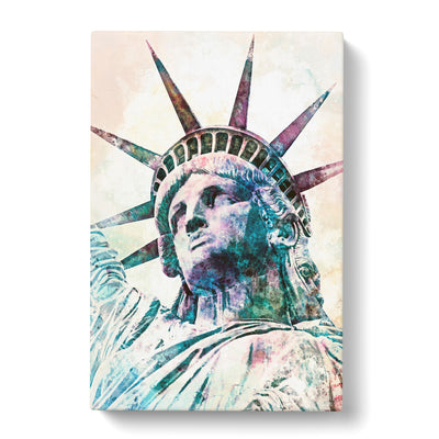 Statue Of Liberty In Abstractcan Canvas Print Main Image