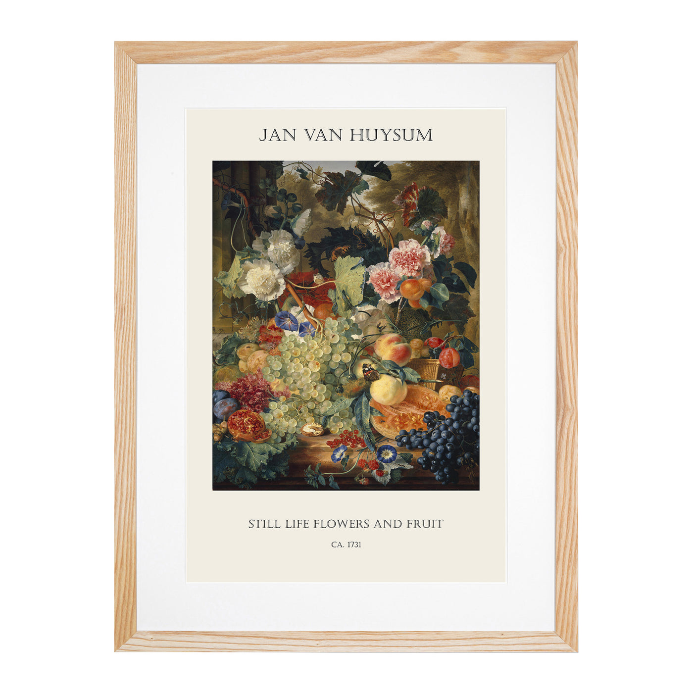 Still Life With Flowers And Fruit Vol.1 Print By Jan Van Huysum