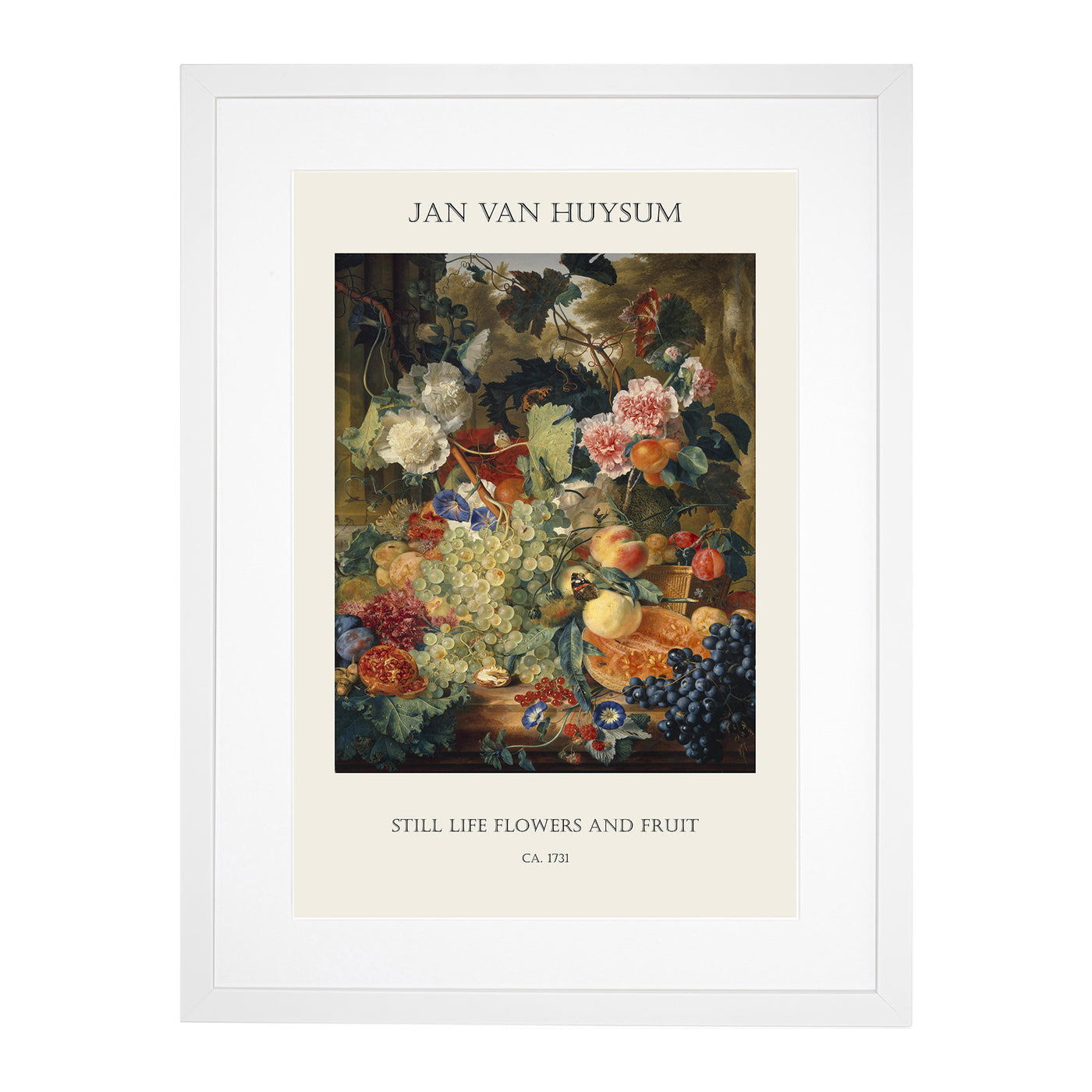 Still Life With Flowers And Fruit Vol.1 Print By Jan Van Huysum