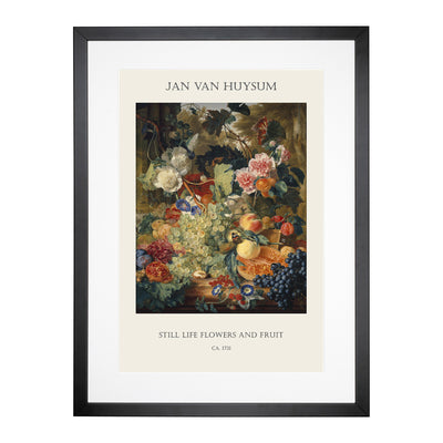 Still Life With Flowers And Fruit Vol.1 Print By Jan Van Huysum Framed Print Main Image