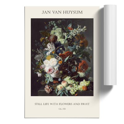 Still Life With Flowers And Fruit Vol.2 Print By Jan Van Huysum