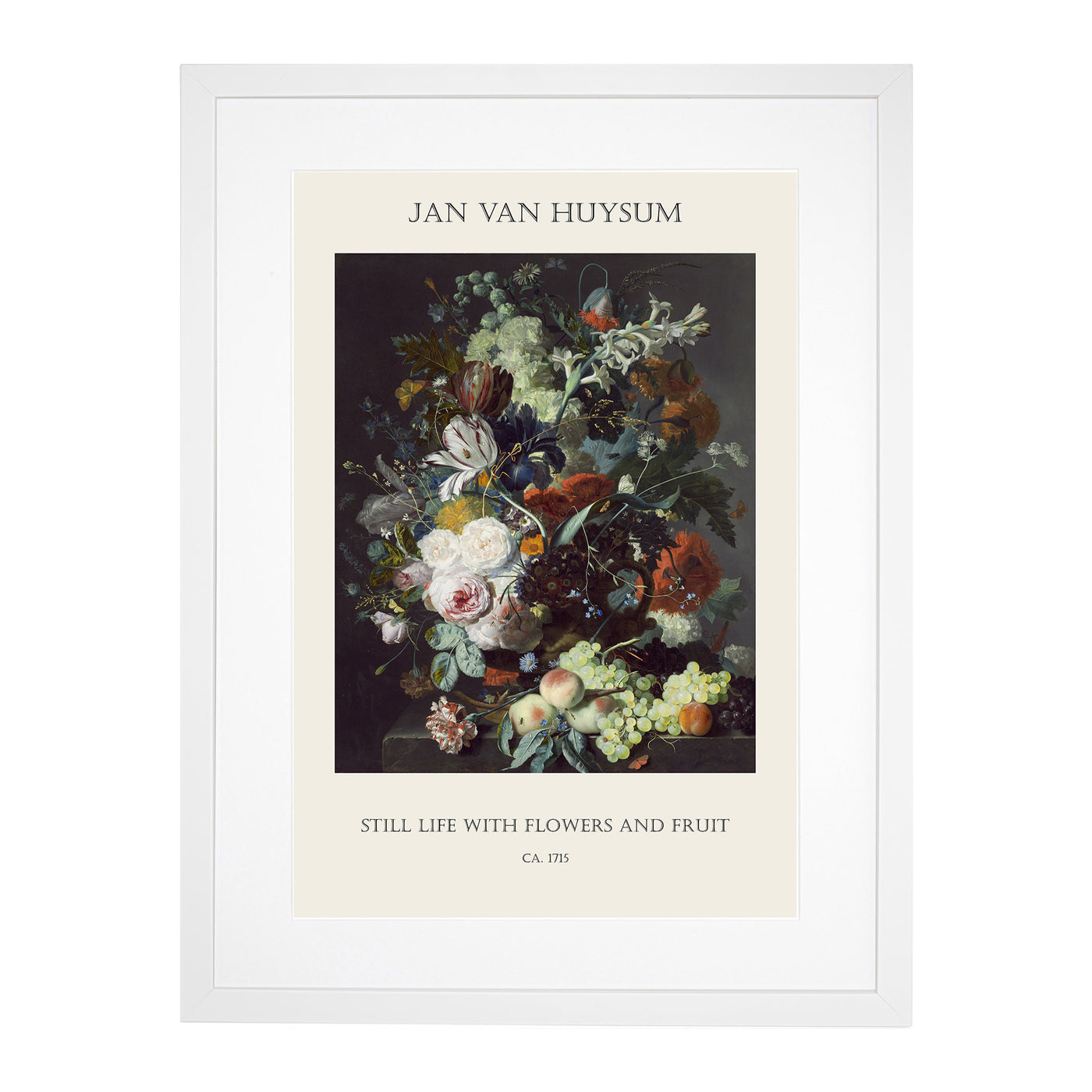 Still Life With Flowers And Fruit Vol.2 Print By Jan Van Huysum